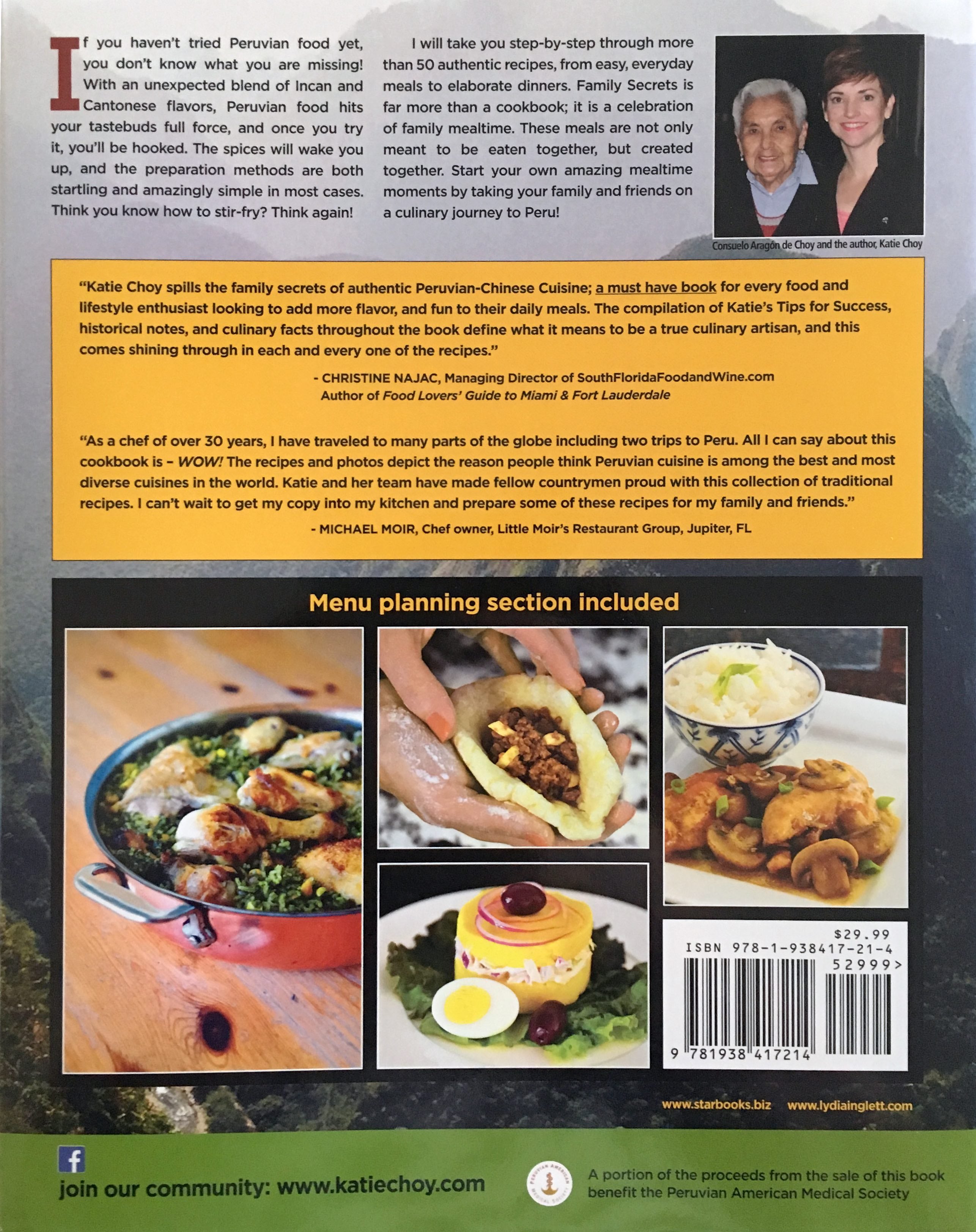 Back Cover: Family Secrets Experience the Flavor of Peru Katie Choy Starbooks