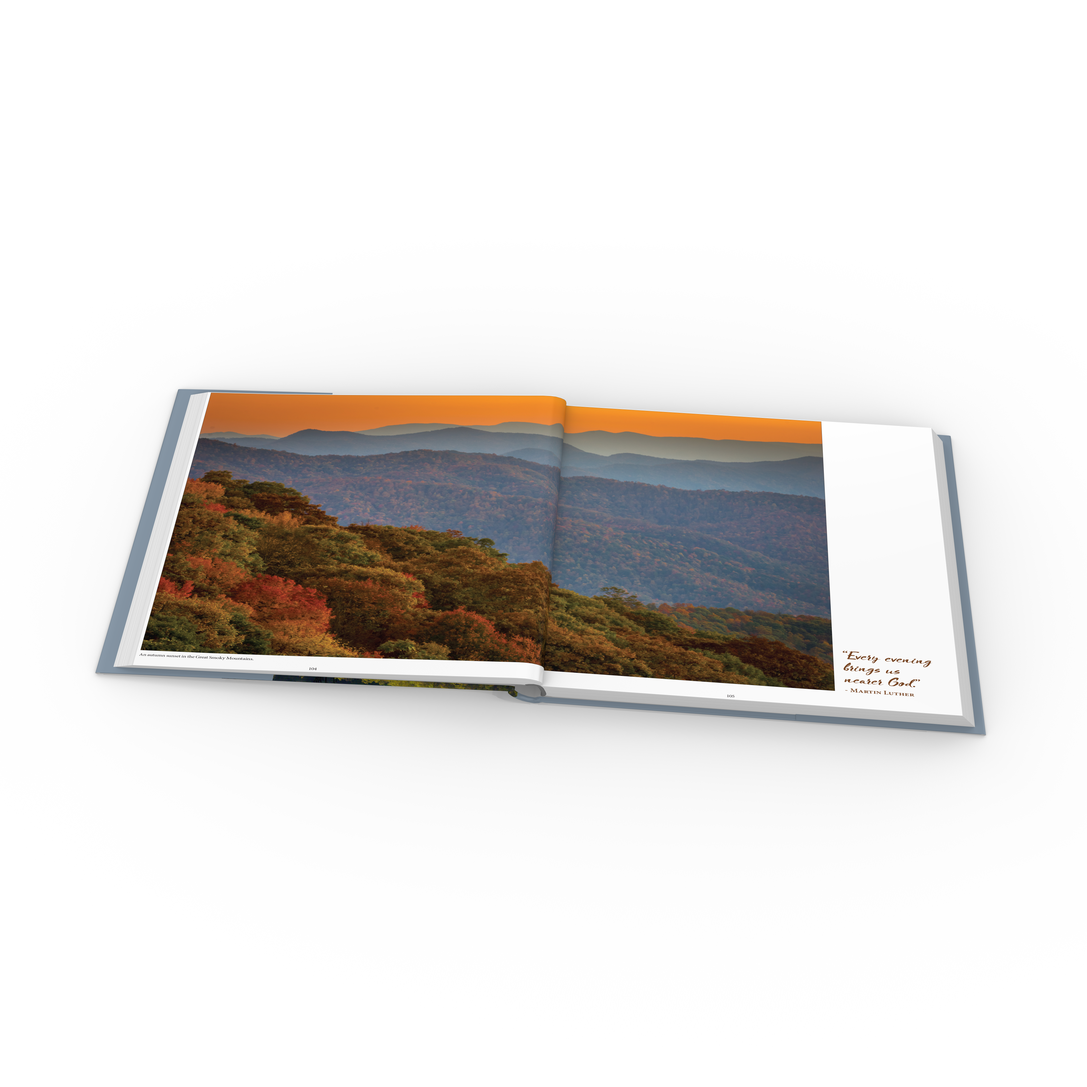 Mountain Blue photography book: Autumn sunset Great Smoky Mountains. Les and Janet Saucier Starbooks