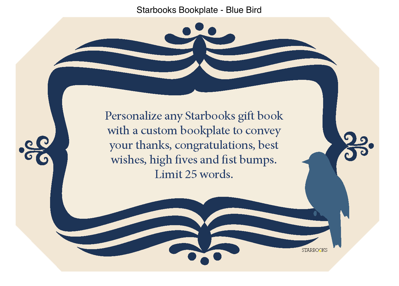 Personalized book plate, add your own message, customize your gift book purchase